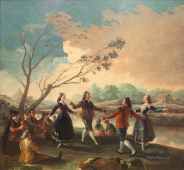 フランシスコ・ゴヤ Painting - マンサナレスの岸辺での魔女たちの踊り フランシスコ・デ・ゴヤ